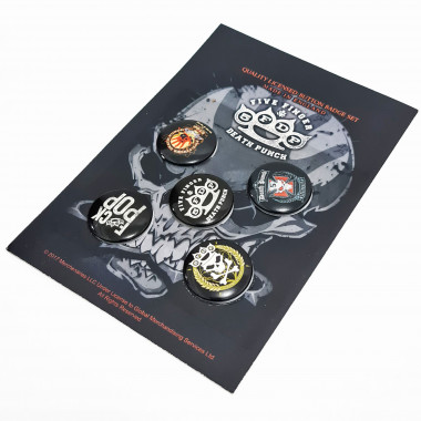 Five Finger Death Punch - Logos Button Badge Pack