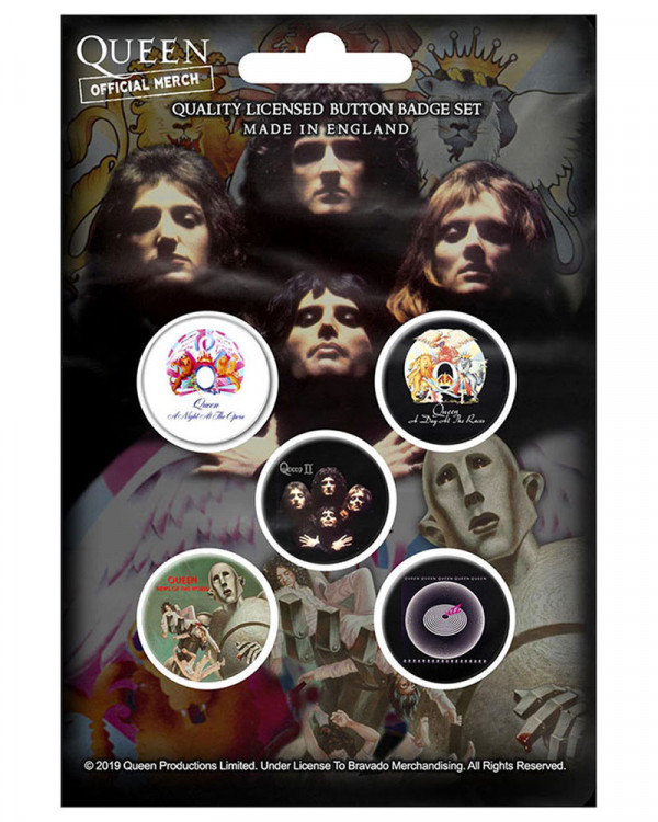 Queen - Early Albums Button Badge Pack