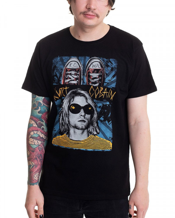 Kurt Cobain - Sneakers Black Men's T-Shirt