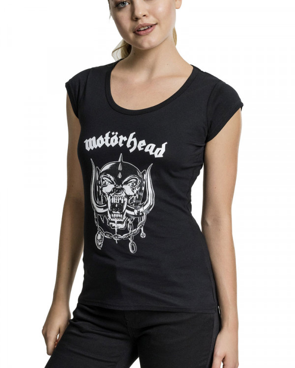 Motorhead - Logo Warpig Cutted-Back Black Women's T-Shirt
