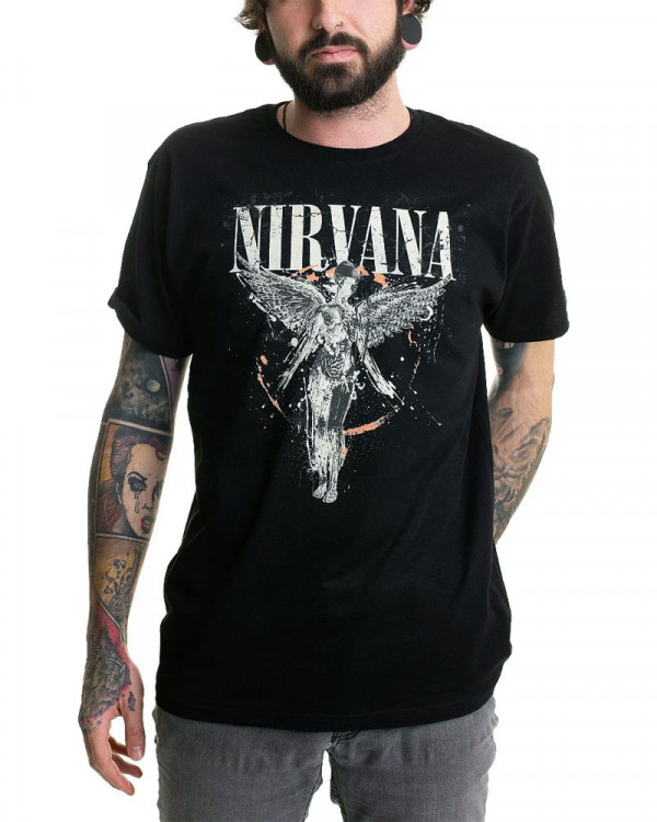 Nirvana - In Utero Galaxy Black Men's T-Shirt