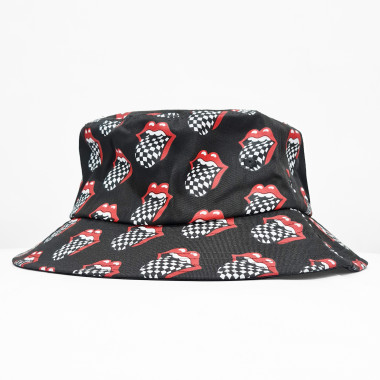 The Rolling Stones - Checker Tongue Pattern Bucket Hat