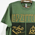 Led Zeppelin - Gold Symbols In Square Men's T-Shirt