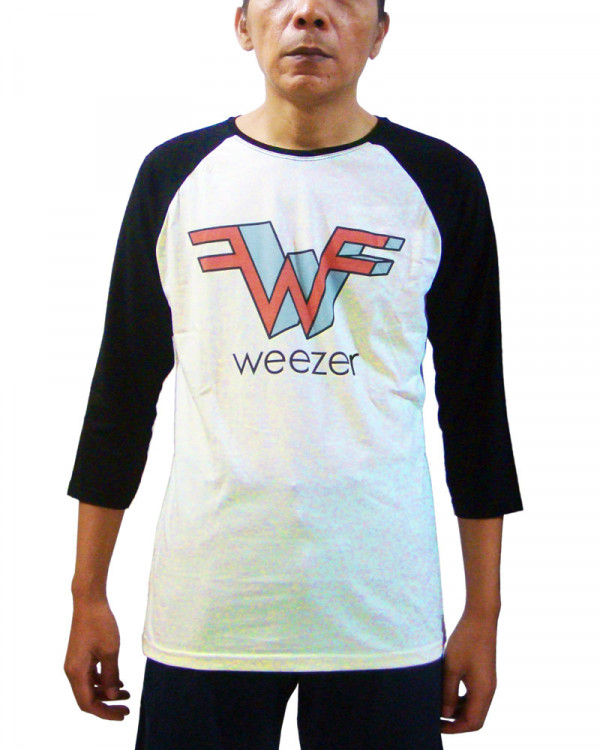 Weezer - Extrude W Ecru-Black Men's Baseball Jersey