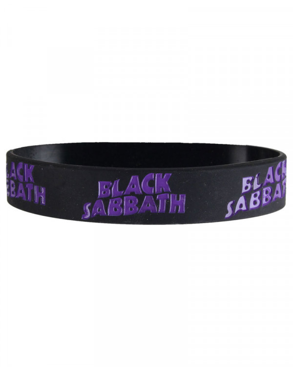 Black Sabbath - Logo Black Gummy Wristband