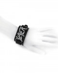 Slayer - Logo Black Leather Wrist Strap