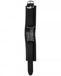 Iron Maiden - Logo Black Leather Wrist Strap