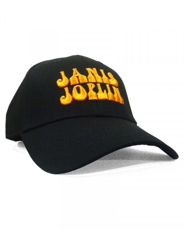 Janis Joplin - Orange Logo Black Baseball Cap