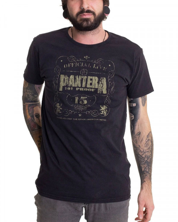 Pantera - 101 Proof Vintage Finish Black Men's T-Shirt
